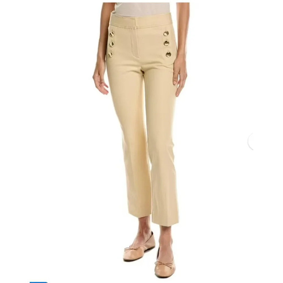 Derek Lam 10 Crosby Light Boiege Cropped Khaki Pants 20 - Picture 1 of 10